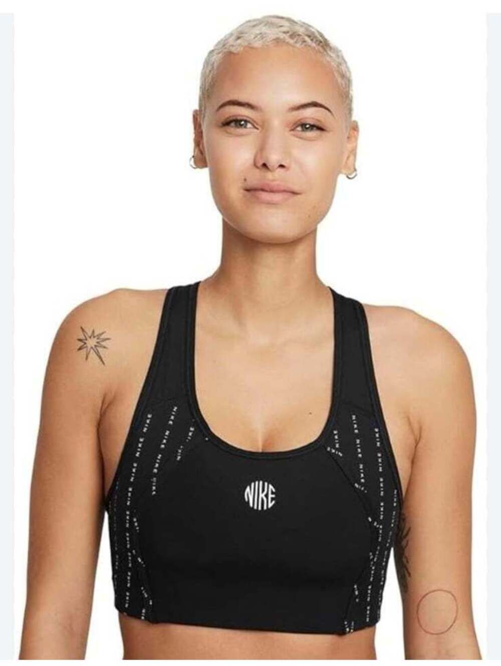 Women’s black padded Nike sports bra